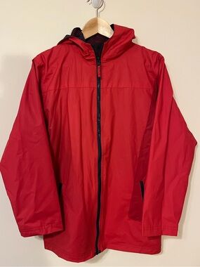 Misty Harbor Red Hooded Raincoat YOUTH size 10/12